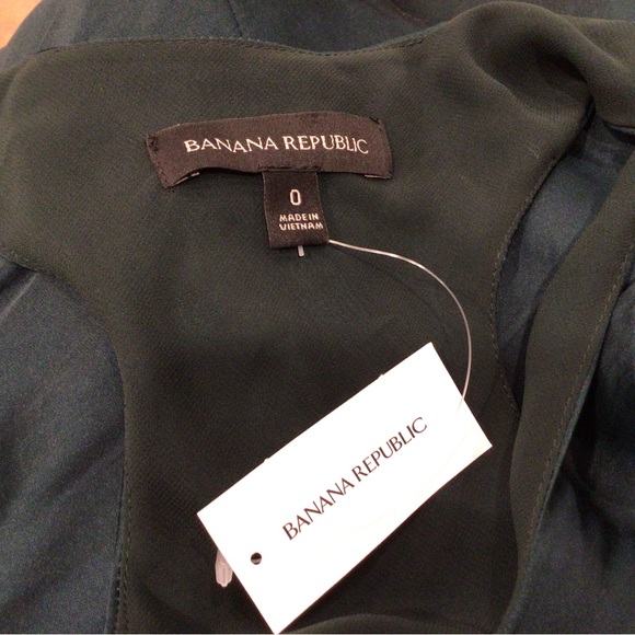 Banana Republic sleeveless dark green evening dress. size 0 - Picture 9 of 9